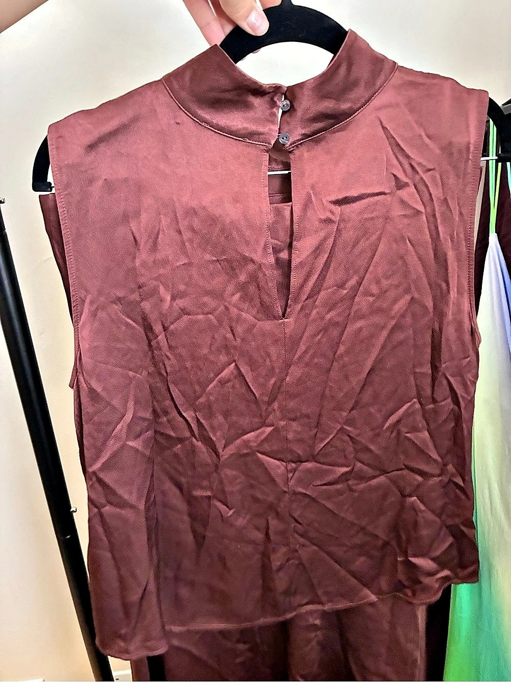 Rails Maya & Yolie Burgundy Midi Skirt Set Size Large Like New